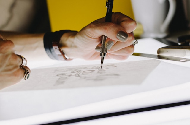 someone's drawing on paper